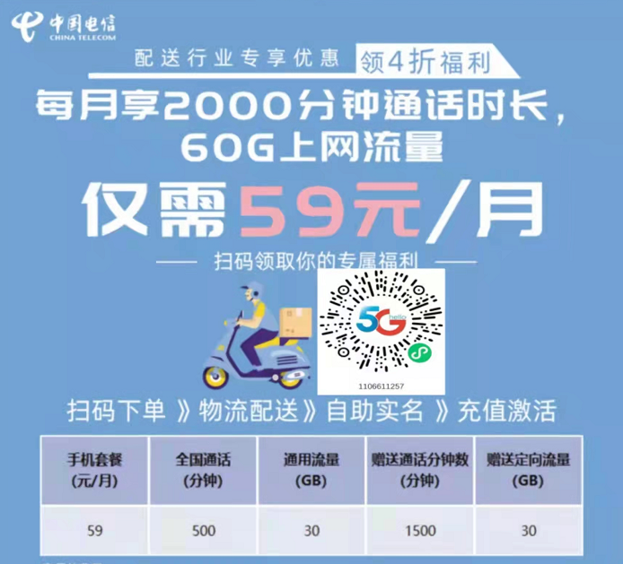 電銷高頻手機卡2000分鐘通話+50GB通用流量（附申請辦理入口）