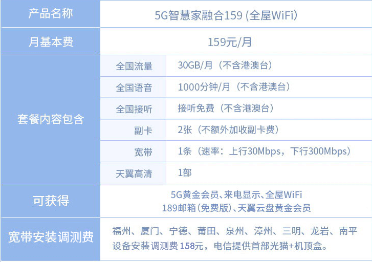 2022福建廈門(mén)電信寬帶辦理安裝 無(wú)線WIFI寬帶套餐價(jià)格表
