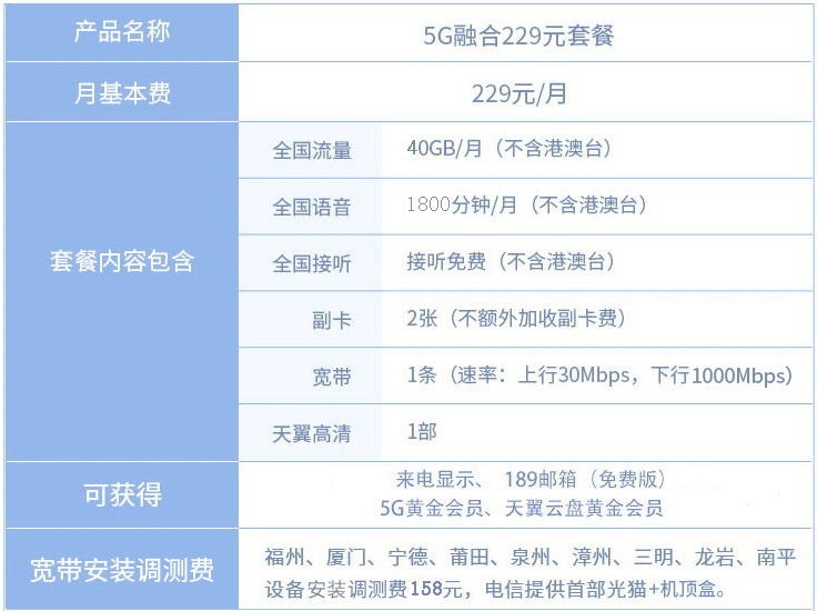 2022福建廈門(mén)電信寬帶辦理安裝 無(wú)線WIFI寬帶套餐價(jià)格表