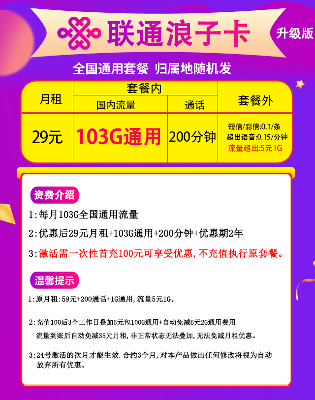 2022聯(lián)通19元無(wú)限流量卡套餐介紹(手機(jī)申請(qǐng)辦理入口)