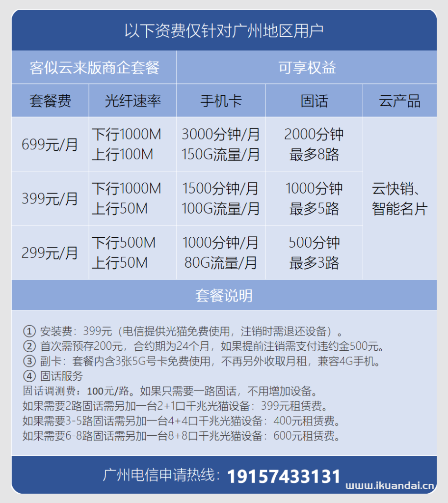 廣州電信企業(yè)專線寬帶套餐價格（公司工廠直播專用寬帶）