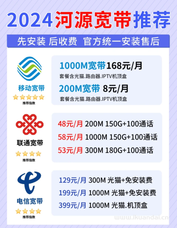 河源寬帶辦理安裝（哪家寬帶套餐便宜劃算）