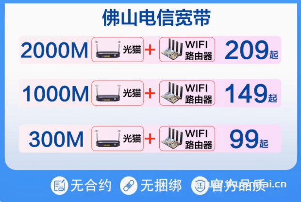 2025年佛山電信寬帶套餐價(jià)格表（佛山電信營業(yè)廳寬帶辦理安裝）